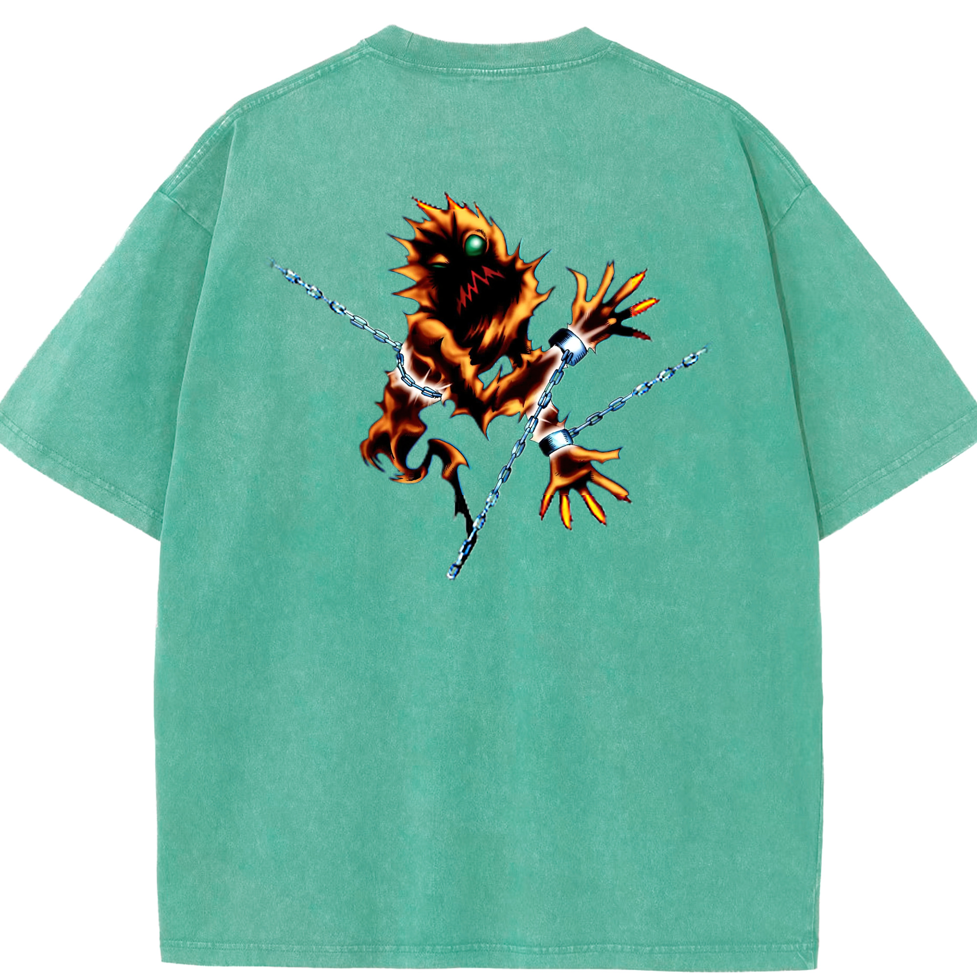 （画像用） 遊☆戯☆王 Yu-Gi-Oh! 綿100% ヴィンテージ風 半袖Tシャツ（背面プリント）